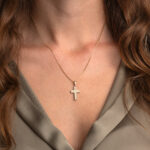 Two Sides Cross Gold Pendant 9K - Image 2