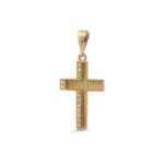 Two Sides Cross Gold Pendant 9K - Image 3