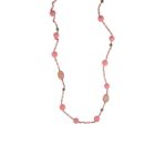 Pink Beads Necklace in 925 Sterling Silver