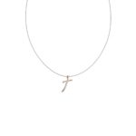 Cross Choker Necklace in 925 Sterling Silver