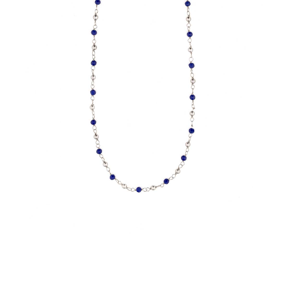 RO-NE-07511009-SI Necklace with Beads in 925 Sterling Silver - Image 1