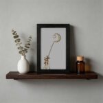 Bronze Figure Moonbound Hearts in Wood Art Frame - Image 2