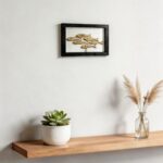 Bronze Figure Ocean in Motion in Wood Art Frame - Image 2