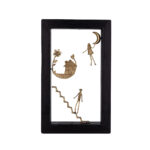 Bronze Figure Where Dreams Take Flight in Wood Art Frame