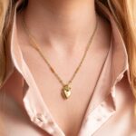 Heart Charm Gemstone Necklace in 18K Gold Plated 925 Silver - Image 2