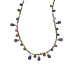 Handmade Lapis Lazuli Necklace with Semi-Precious Stones & 18K Gold Plated 925 Silver Elements