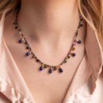 Handmade Lapis Lazuli Necklace with Semi-Precious Stones & 18K Gold Plated 925 Silver Elements - Image 2