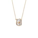 Pearl Lucky Eye Necklace in 925 Sterling Silver Gold Plated
