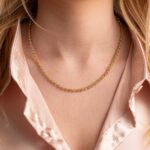 Blue Topaz Necklace with 925 Sterling Silver Gold Plated - Image 2