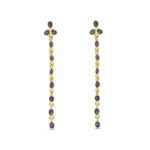 Iolitis Drop Long Earrings in 925 Sterling Silver & Gold Plating