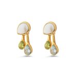 Gemstone Dangle Earrings in 925 Sterling Silver & Gold Plating