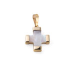 Fildisi Cross Pendant – 14K Gold