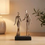 Bronze Side by Side with Lava Stone Base