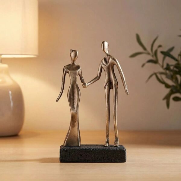 Bronze Side by Side with Lava Stone Base