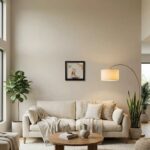 Bronze Ship Sailing Through Sky and Sea - Wood Art Frame 25x25cm - Image 2