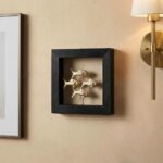 Bronze Aquatic Dance - Wood Art Frame 15x15cm