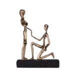 Bronze Will you Merry me with Lava Stone Base