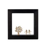 Bronze Beneath the Quiet Tree - Wood Art Frame 15x15cm