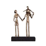 Bronze Family Connection with Lava Stone Base