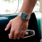 Quartaut Chrono Watch Steel Blue Silver Colour - Image 3