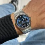 Vigoureux Chrono Watch Steel Dark Blue Silver Colour - Image 2