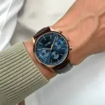Anthéor Multifunction Watch Leather Blue Rose Gold Colour - Image 2