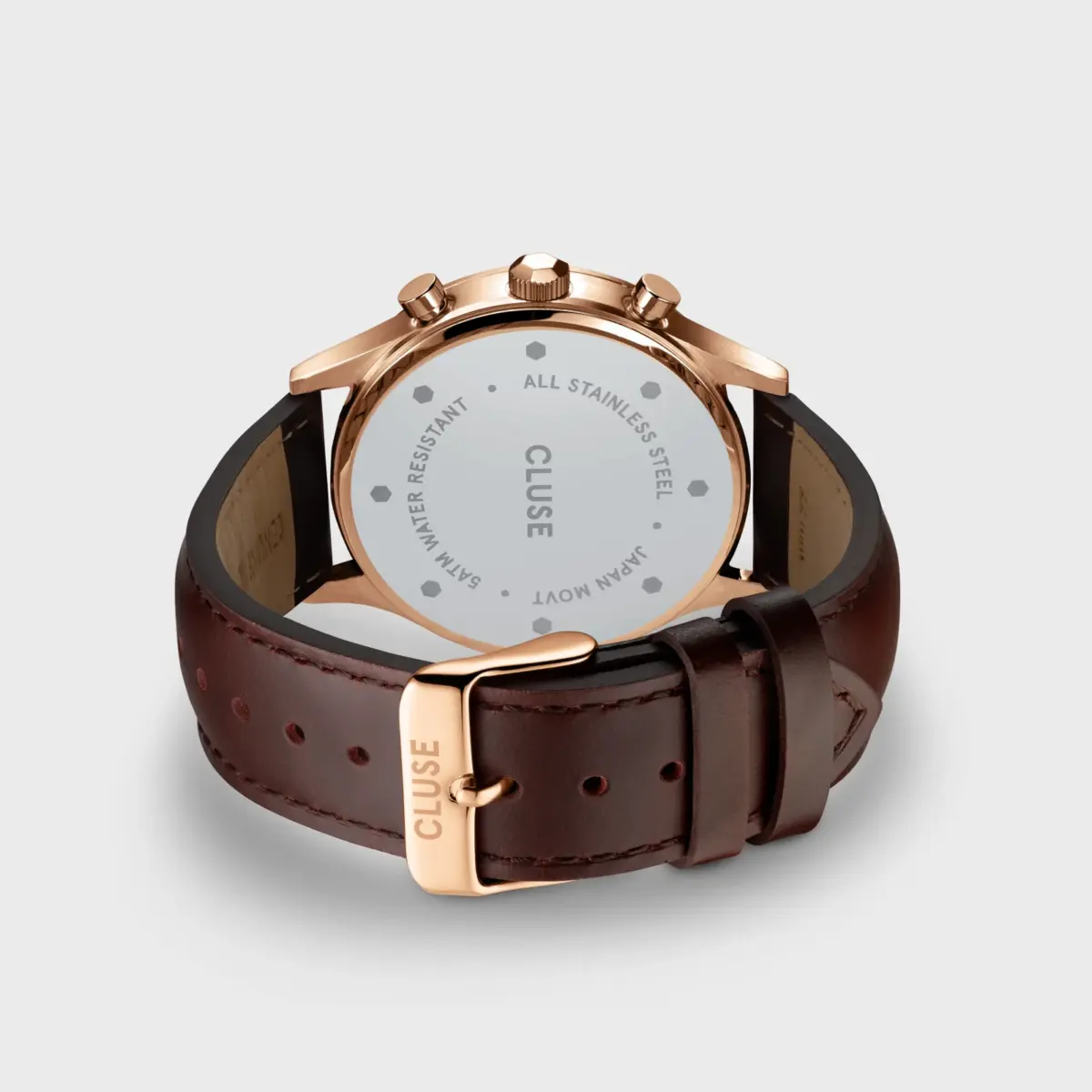 Anthéor Multifunction Watch Leather Blue Rose Gold Colour - Image 4