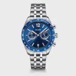 Aravis Dual Timer Watch Steel Blue Silver Colour