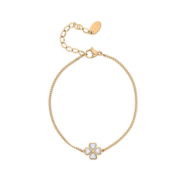Four Heart Blossom Bracelet – Stainless Steel