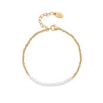 Classic Pearl Link Bracelet in Stainless Steel
