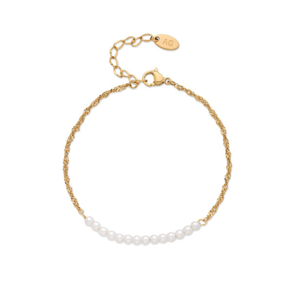 Classic Pearl Link Bracelet in Stainless Steel