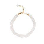Three Chain Pearl Bracelet in Stainless Steel
