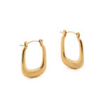 Geometric Hoop Earrings in Stainless Steel