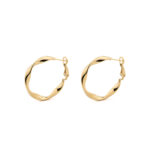 Twisted Hoop Earrings in Stainless Steel
