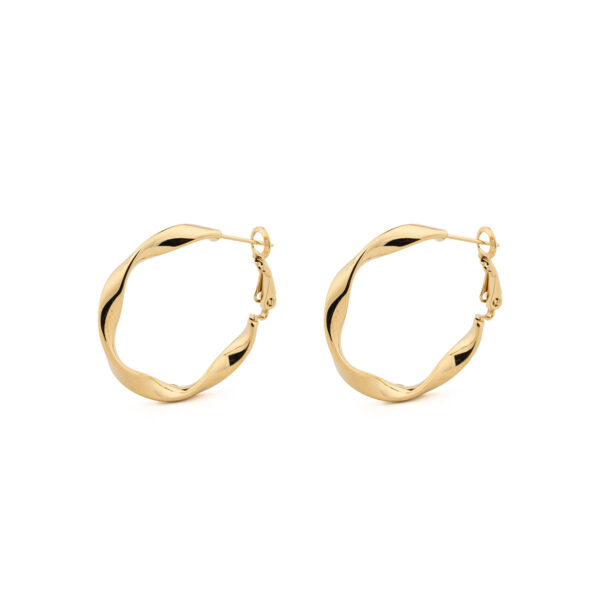 Twisted Hoop Earrings in Stainless Steel