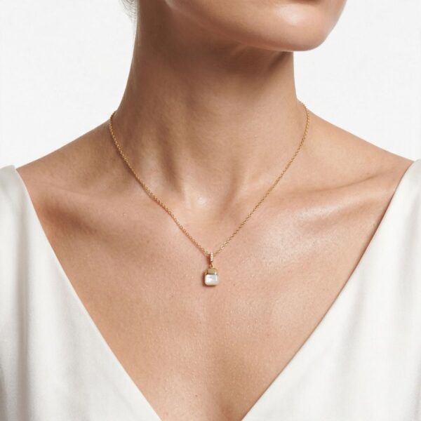 Pearl Charm Necklace - Stainless Steel