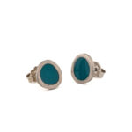 Color Stud Earrings in 925 Sterling Silver Gold Plated - Image 4