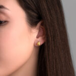 Shell Summer Stud Earrings in 925 Sterling Silver Gold Plated - Image 2