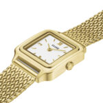 Cluse Gracieuse Mini Watch Mesh, White, Gold Colour