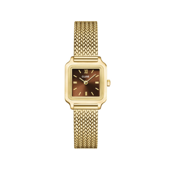 Cluse Anglée Watch Steel Brown Gold Colour