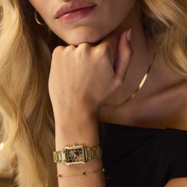 Cluse Gracieuse Mini Watch Mesh Brown Gold Colour